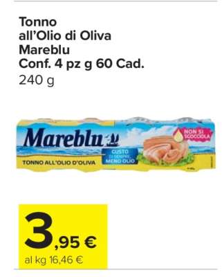 Tonno all'Olio di Oliva Mareblu