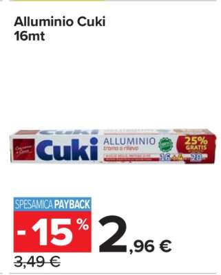 Alluminio Cuki 16mt