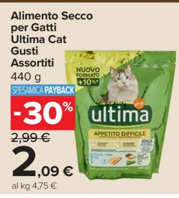 Alimento Secco per Gatti Ultima Cat Gusti Assortiti