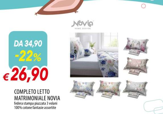 COMPLETO LETTO MATRIMONIALE NOVIA