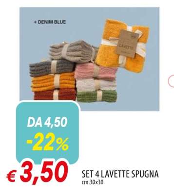 SET 4 LAVETTE SPUGNA