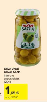 OLIVE VERDI OLIVOLÌ SACLÀ