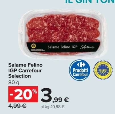 Salame Felino IGP Carrefour Selection