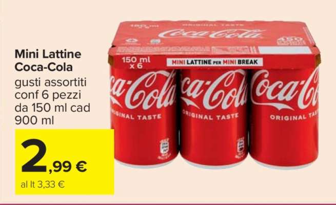 Mini Lattine Coca-Cola