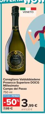 Conegliano Valdobbiadene Prosecco Superiore DOCG Millesimato Campo del Passo
