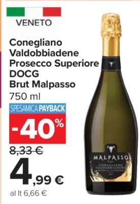 Conegliano Valdobbiadene Prosecco Superiore DOCG Brut Malpasso