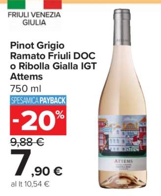 Pinot Grigio Ramato Friuli DOC o Ribolla Gialla IGT Attems