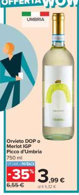 Orvieto DOP o Merlot IGP Picco d'Umbria