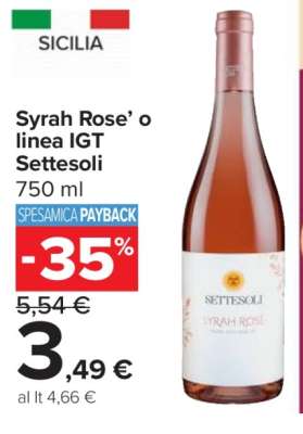 Syrah Rose’ o linea IGT Settesoli