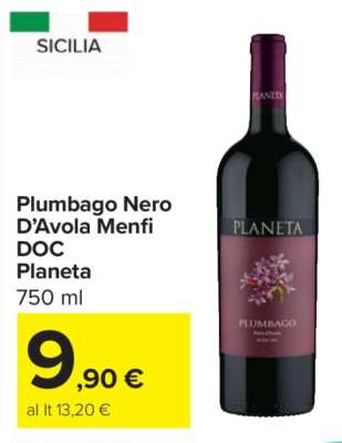 Plumbago Nero D’Avola Menfi DOC Planeta