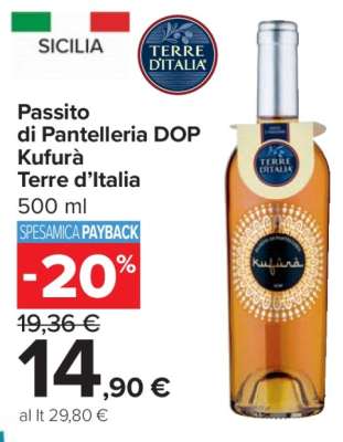 Passito di Pantelleria DOP Kufurà Terre d’Italia