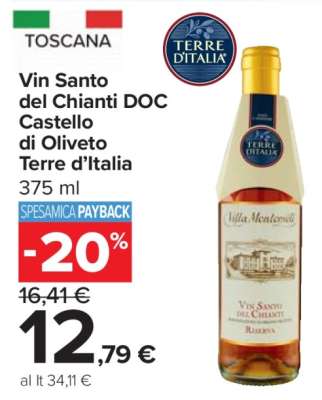 Vin Santo del Chianti DOC Castello di Oliveto Terre d’Italia