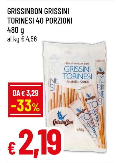 GRISSINBON GRISSINI TORINESI 40 PORZIONI