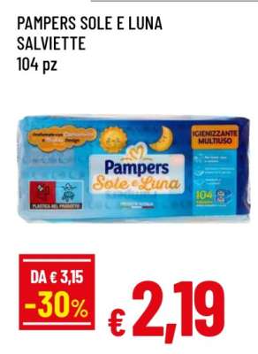 PAMPERS SOLE E LUNA SALVIETTE