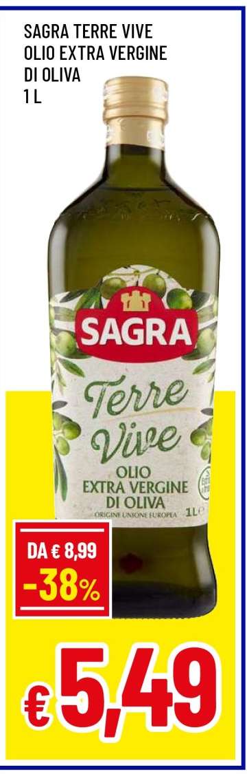 SAGRA TERRE VIVE OLIO EXTRA VERGINE DI OLIVA 1 L