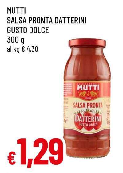 MUTTI SALSA PRONTA DATTERINI GUSTO DOLCE