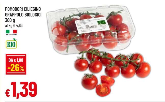 POMODORI CILIEGINO GRAPPOLO BIOLOGICI