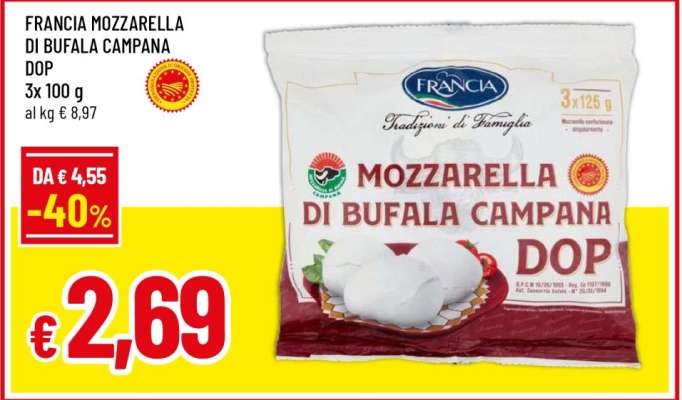 FRANCIA MOZZARELLA DI BUFALA CAMPANA DOP