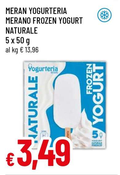 MERAN YOGURTERIA MERANO FROZEN YOGURT NATURALE