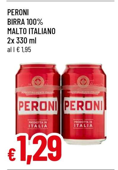 PERONI BIRRA 100% MALTO ITALIANO