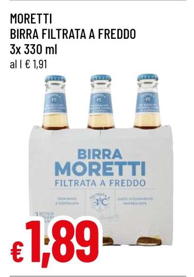 MORETTI BIRRA FILTRATA A FREDDO