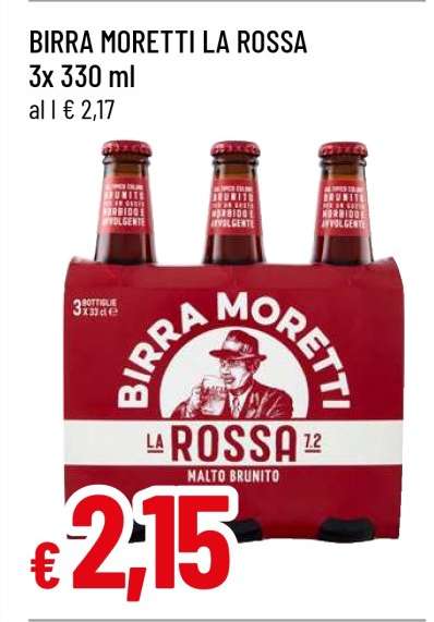 BIRRA MORETTI LA ROSSA