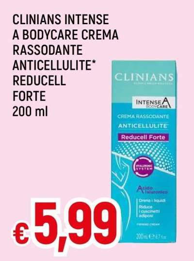 Clinians Intense A Bodycare Crema Rassodante Anticellulite* Reducell Forte