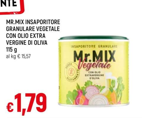 MR.MIX INSAPORITORE GRANULARE VEGETALE CON OLIO EXTRA VERGINE DI OLIVA