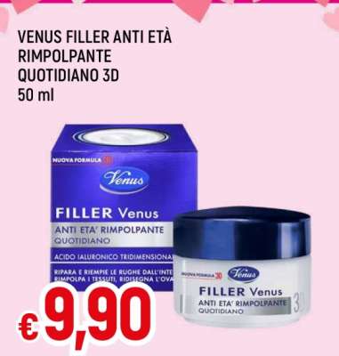 VENUS FILLER ANTI ETÀ RIMPOLPANTE QUOTIDIANO 3D