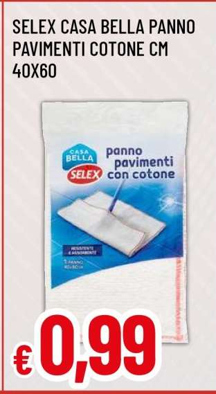 SELEX CASA BELLA PANNO PAVIMENTI COTONE CM 40X60
