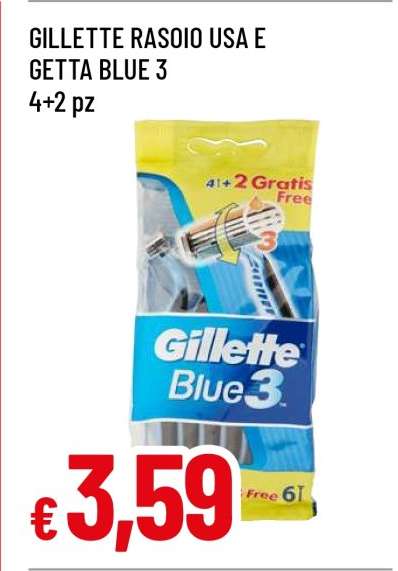 GILLETTE RASOIO USA E GETTA BLUE 3