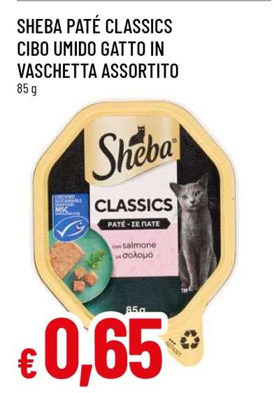 SHEBA PATÉ CLASSICS CIBO UMIDO GATTO IN VASCHETTA ASSORTITO