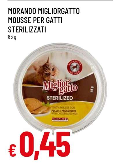 MORANDO MIGLIORGATTO MOUSSE PER GATTI STERILIZZATI