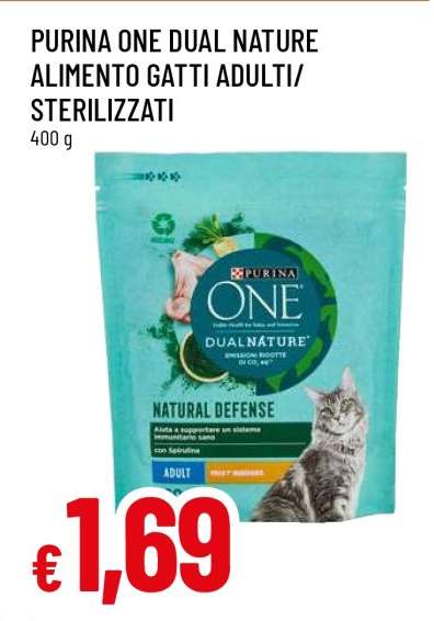 PURINA ONE DUAL NATURE ALIMENTO GATTI ADULTI/STERILIZZATI