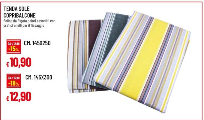 TENDA SOLE COPRIBALCONE CM. 145X250