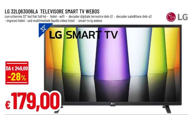 LG 32LQ63006LA TELEVISORE SMART TV WEBOS