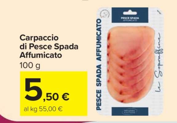 Carpaccio di Pesce Spada Affumicato