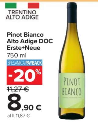 Pinot Bianco Alto Adige DOC Erste+Neue