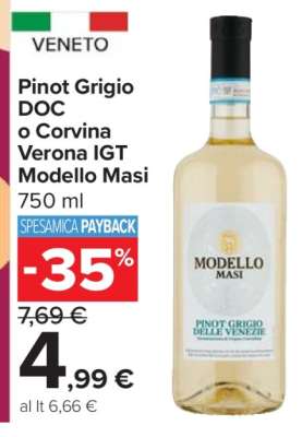 Pinot Grigio DOC o Corvina Verona IGT Modello Masi