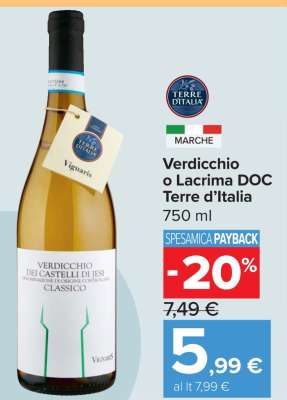 Verdicchio o Lacrima DOC Terre d’Italia