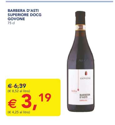 Barbera D'Asti Superiore DOCG Govone
