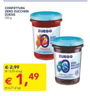 Confettura Zero Zuccheri Zuegg