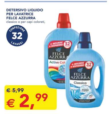 DETERSIVO LIQUIDO PER LAVATRICE FELCE AZZURRA
