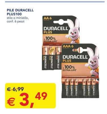 Pile Duracell Plus100