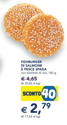Fishburger di salmone e pesce spada