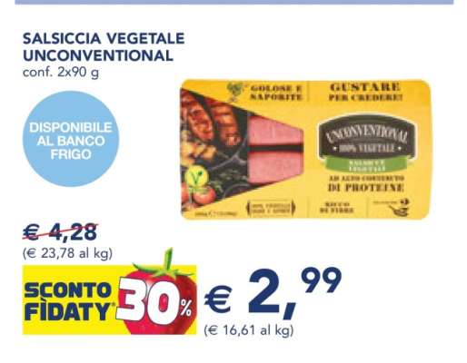 SALSICCIA VEGETALE UNCONVENTIONAL