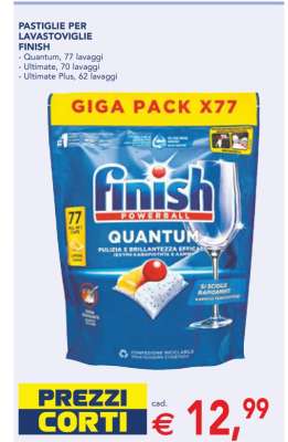 PASTIGLIE PER LAVASTOVIGLIE FINISH