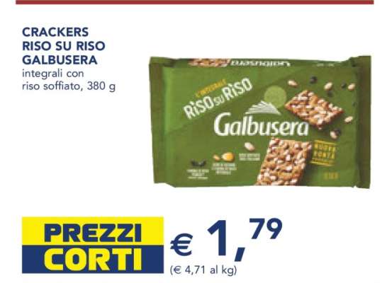 CRACKERS RISO SU RISO GALBUSERA