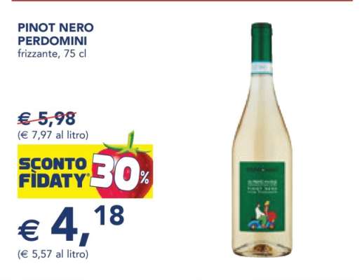 PINOT NERO PERDOMINI frizzante, 75 cl