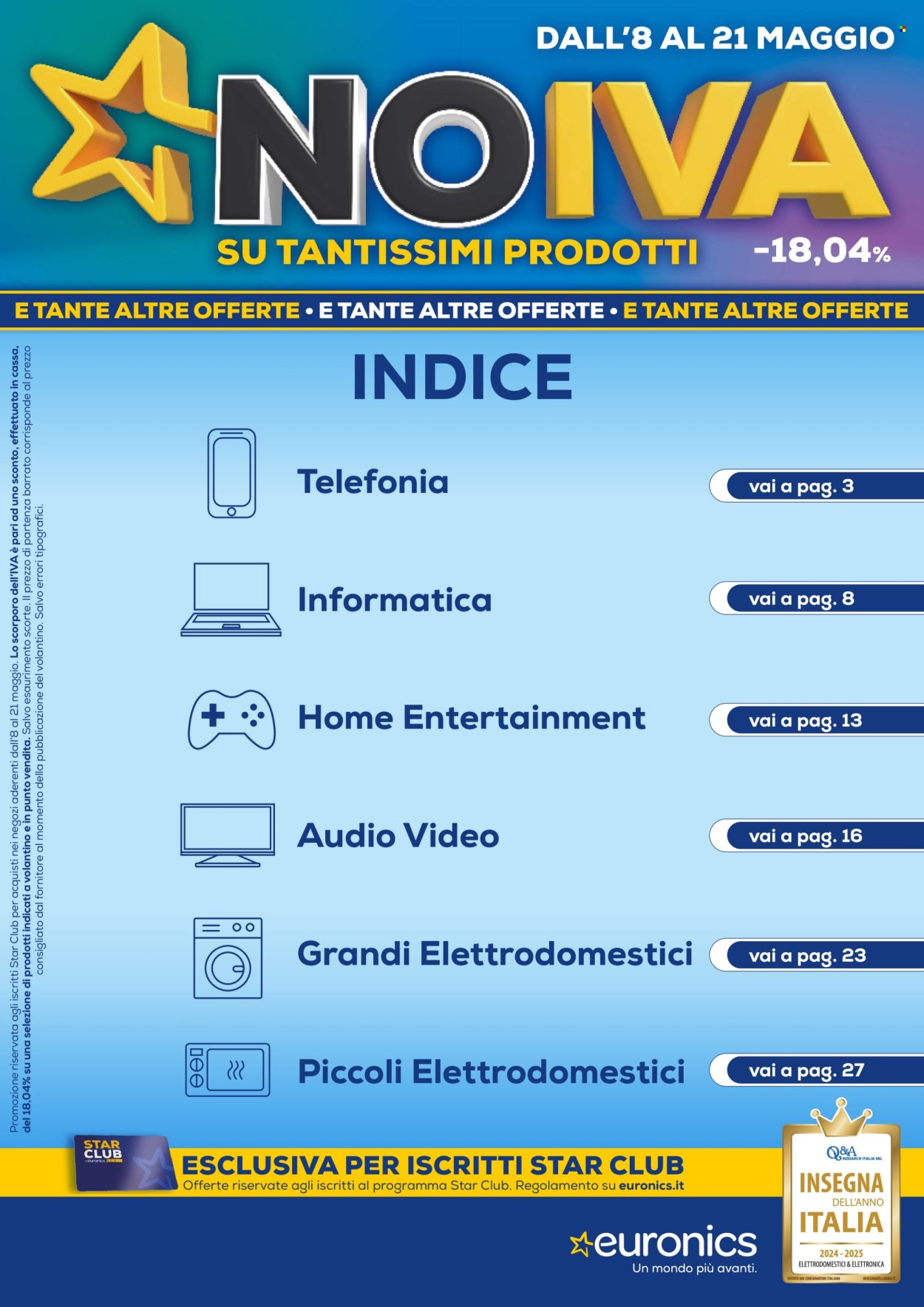 Volantino Euronics - 8/5/2025 - 21/5/2025. Pagina 1